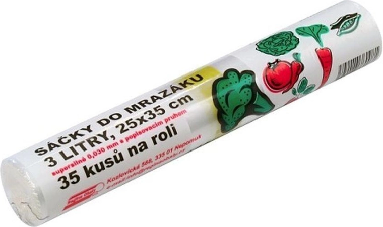 Fryseposer med skrivefelt 3 l, ekstra stærke (35 stk.)