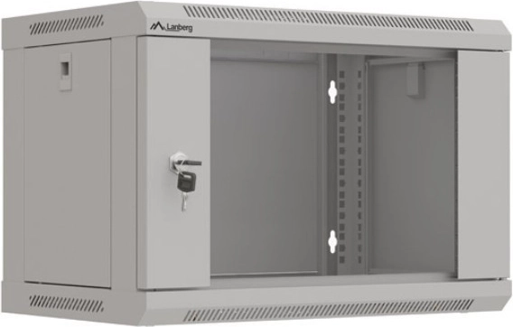 Installationsrackskab Lanberg 6U 540x350 grå med glasdør
