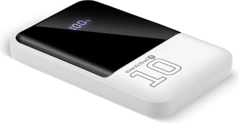 Powerbank 10.000 mAh med hurtigopladning 22,5 W, 2× USB og 1× USB‑C med LED‑display