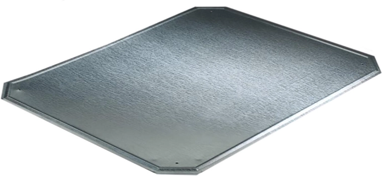 Plade under brændeovn 100 × 65 cm zink