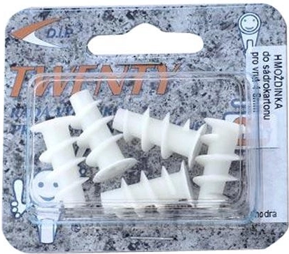 Plastplugs til gipsplader, 5 stk., blister