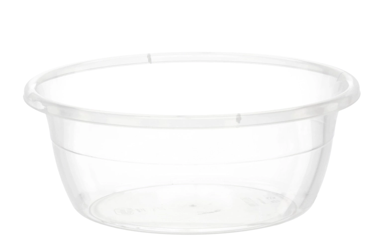 Gennemsigtig rund skål 7 l af polypropylen