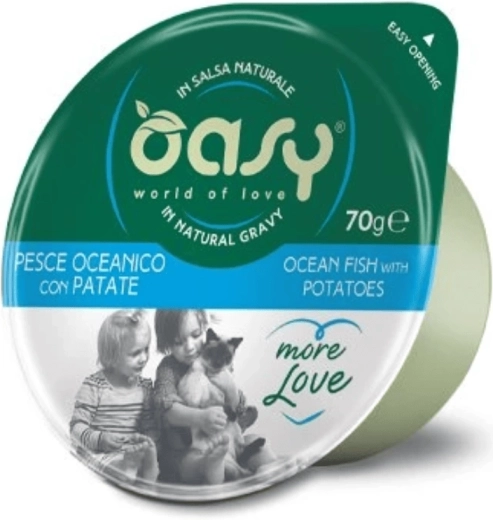Oasy More Love oceanfisk med kartofler 70 g bæger