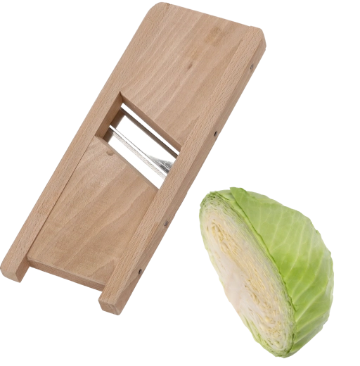 Træmandolin med dobbelt klinge til kål 25 × 13 cm