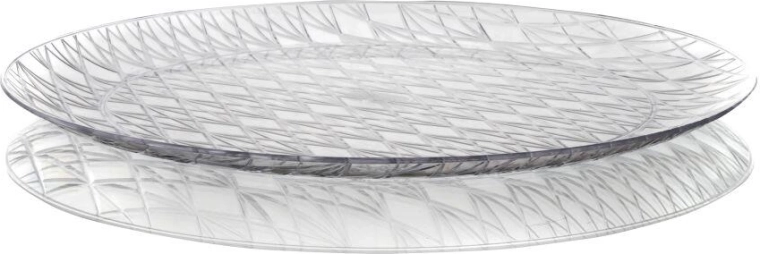 Rund serveringsbakke ACCASA 35 cm – glasimitation