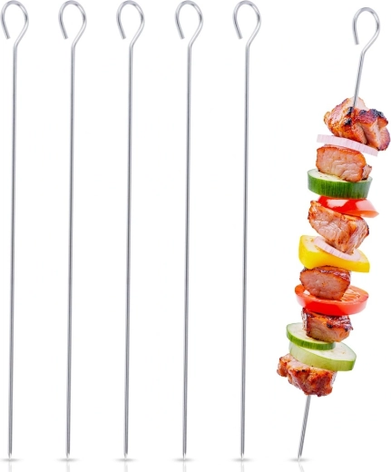 Vilde rustfri grillspyd 30 cm, 6 stk.
