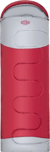 Forlænget tæppe-sovepose NILS Camp bordeaux/grå