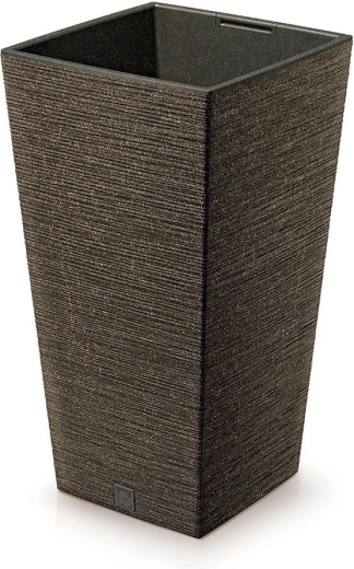Furu Square Eco Wood plantekasse med indsats 39,5 cm – kaffe