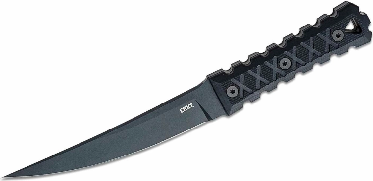 Taktisk kniv CRKT HZ6, sort, G10-skæfte, Boltaron-skede
