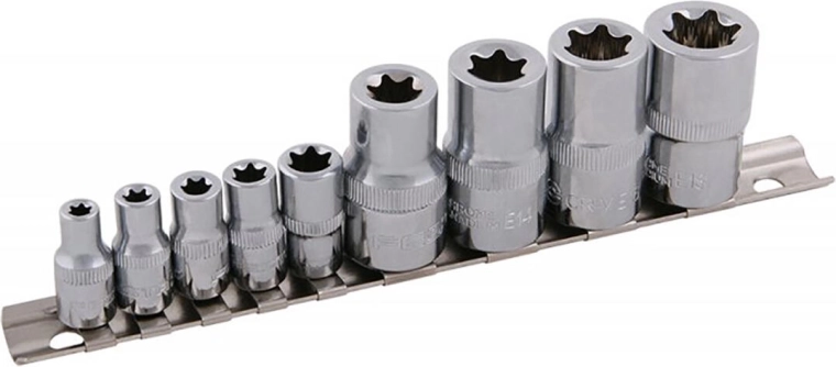 Sæt af TORX E5–E18 toppe FESTA, 9 dele