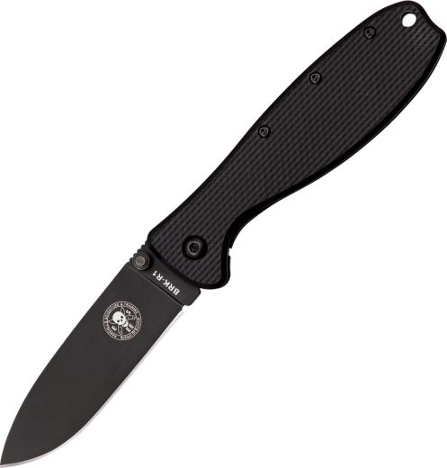 Sammenklappelig kniv ESEE Zancudo Black, 7,7 cm, helt sort, FRN