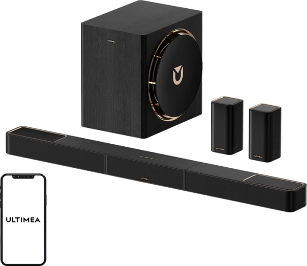 Ultimea Skywave X60 soundbar med Dolby Atmos 7.1.4 og subwoofer