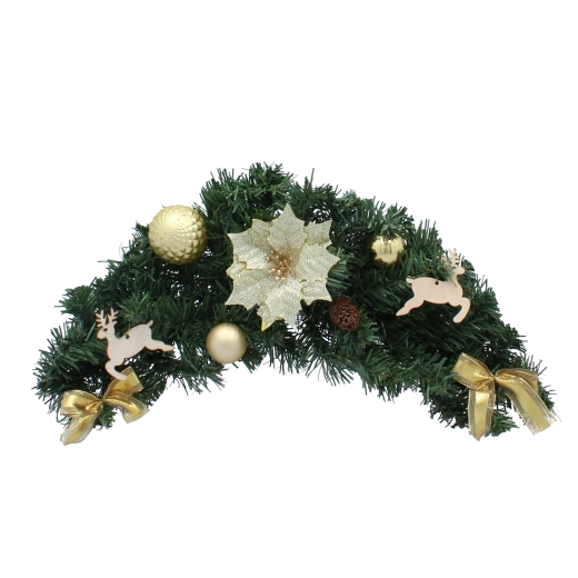 Hængende julepynt 60 cm i gylden farve