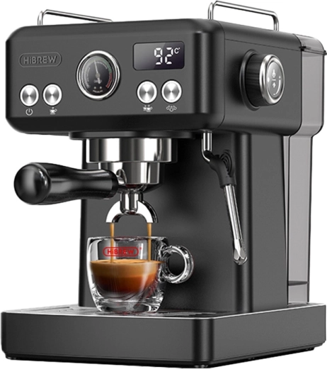 HiBREW H10A espressomaskine med portafilter og temperaturstyring, sort