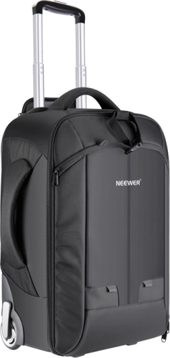 Rullebar fotorygsæk og trolleykuffert NEEWER NW3300, sort/rød, 55 × 35 × 26 cm