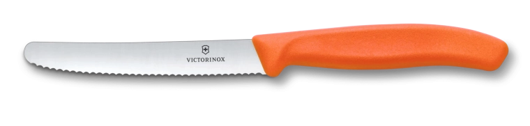 Victorinox Swiss Classic takket tomat- og bordkniv 11 cm, orange