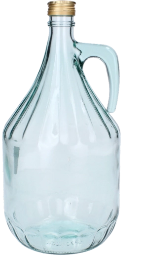 Glasdemijohn 3 l med metal skruehætte