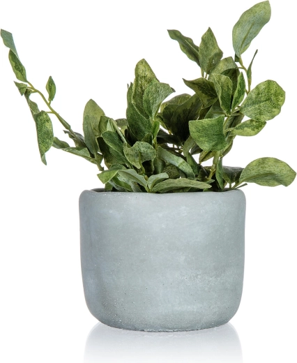 Kunstig grøn plante i betonurtepotte 20 cm GREENERY