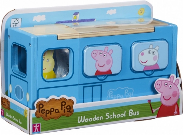 Træpuslespil skolebus GRISEN PEPPA