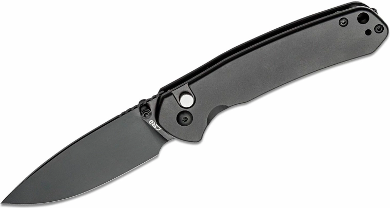 CJRB Pyrite Black foldekniv 7,9 cm, fuldmetal, helsort