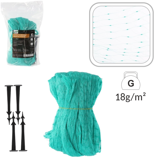 Beskyttelsesnet mod fugle 5 × 10 m grøn