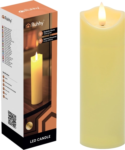 LED-lys (indsats til gravlys) Ruhhy 17 × 5 cm - 1 stk.