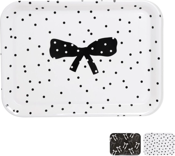 Serveringsbakke i melamin 38 × 27,5 cm, mix af motiver