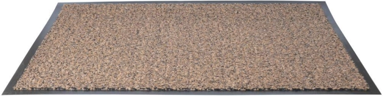 Udendørs rengøringsmåtte af gummi og polypropylen 60 × 90 cm, meleret farvemiks