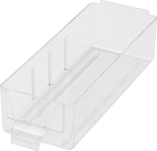 Lille plastkasse S med skillevægge 13,8 × 5,2 × 3,5 cm