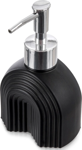 Sæbedispenser i glas, sort, 180 ml