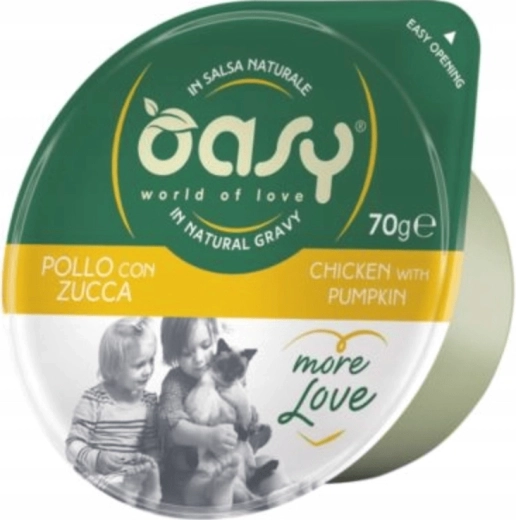 Oasy More Love kylling med græskar – bæger 70 g