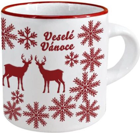 Keramisk krus med motiv af julerensdyr 120 ml TORO