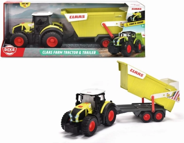 Traktor CLAAS med trailer 64 cm