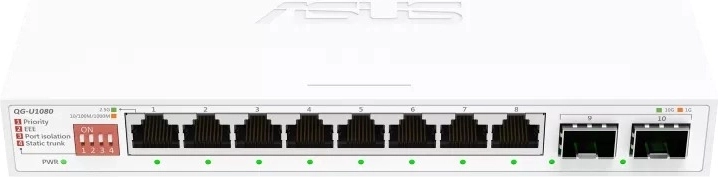 Uadministreret switch 8× 2.5G + 2× 10G SFP+ QG-U1080