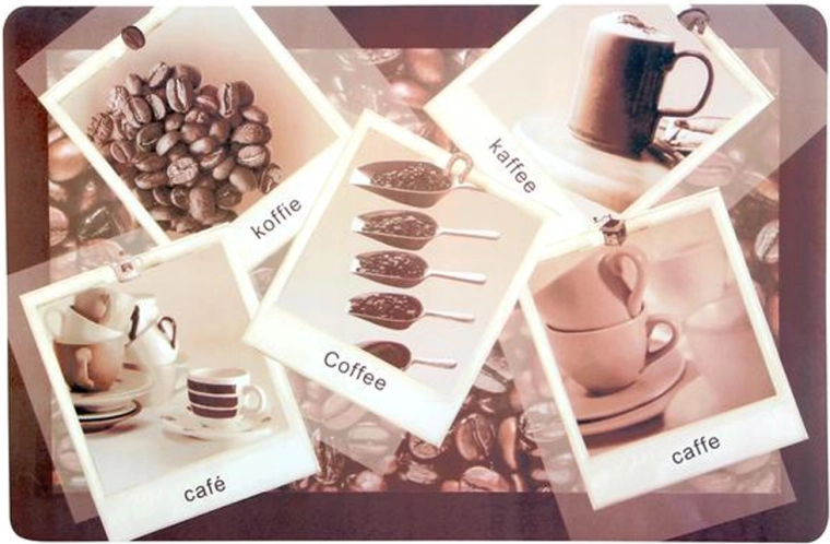 TORO plastikbordskåner med kaffemotiv 28 × 43 cm, mix af motiver