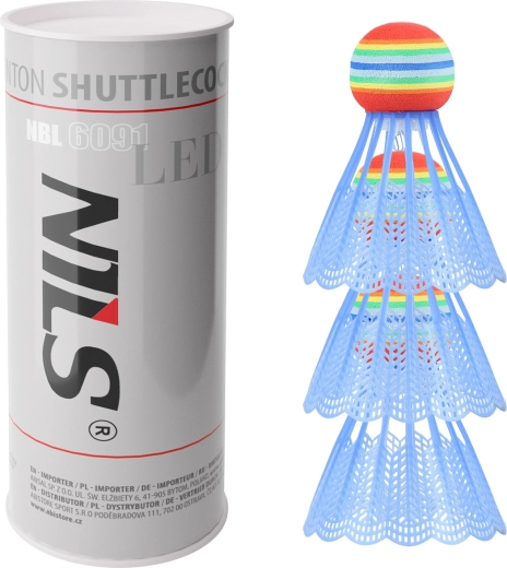 Badmintonbolde med LED NILS NBL6091, 3 stk.