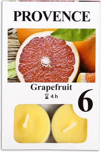Duftende fyrfadslys Provence med grapefrugt, 6 stk.