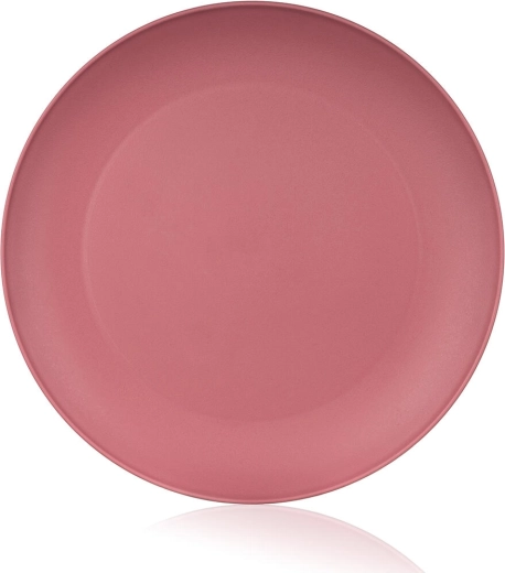 Plasttallerken, lav, 23,5 cm, rosa, Culinaria