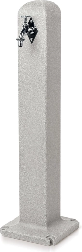 Havel søjle med hane i kølig grå granit
