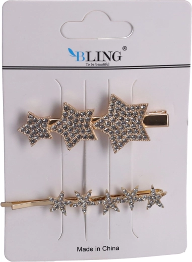 Hårspænder, hårspænder BLING 2 stk. - guld, type I