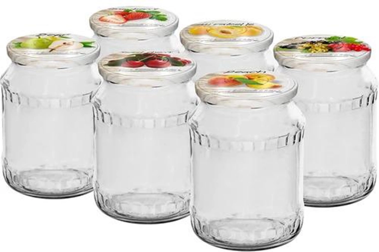 Sylteglas med Twist-låg 720 ml, sæt med 6 stk.