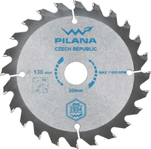 Savklinge PILANA 130 mm, 24 tænder, WZ, SK-karbid