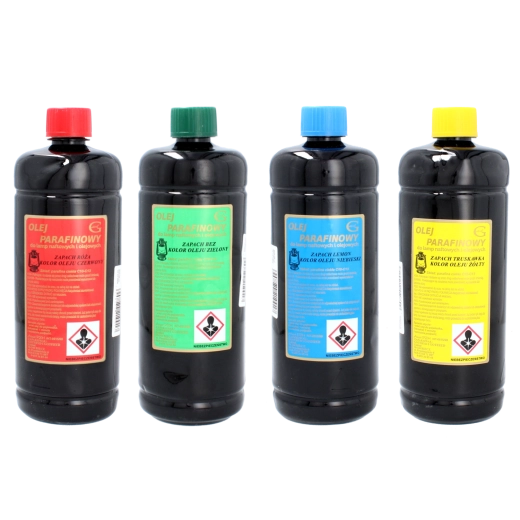 Paraffinolie til lamper 1 l – mix af farver og dufte