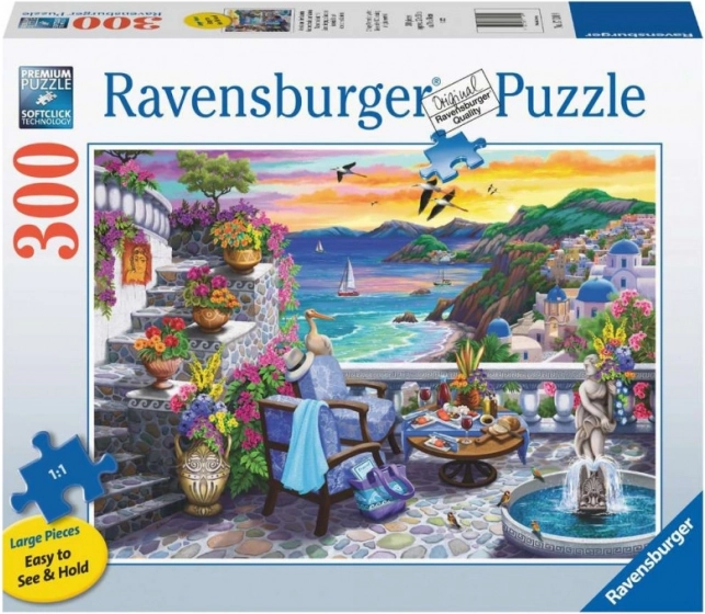 Ravensburger puslespil Solnedgang over Santorini 300 brikker