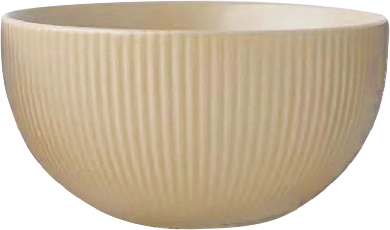 Keramisk skål Kitchisimo 320 ml rillet beige