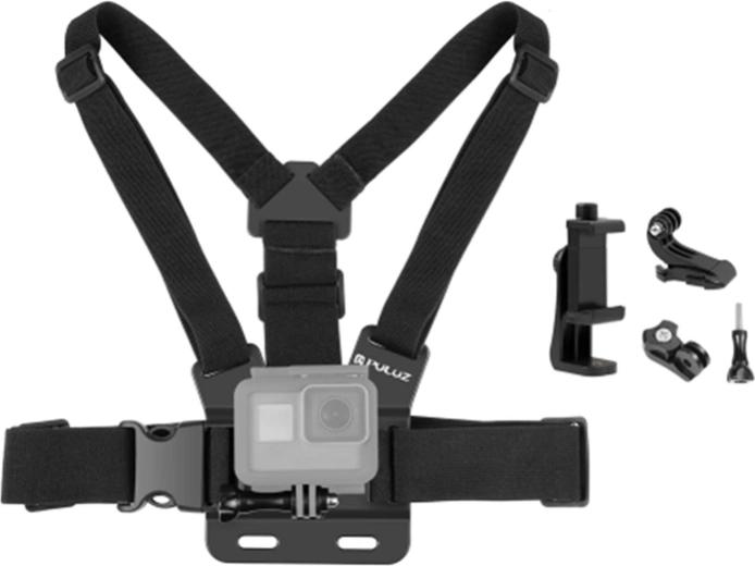 PULUZ 5-i-1 brystsele med telefonholder og J-hook-krog – 1 stk.