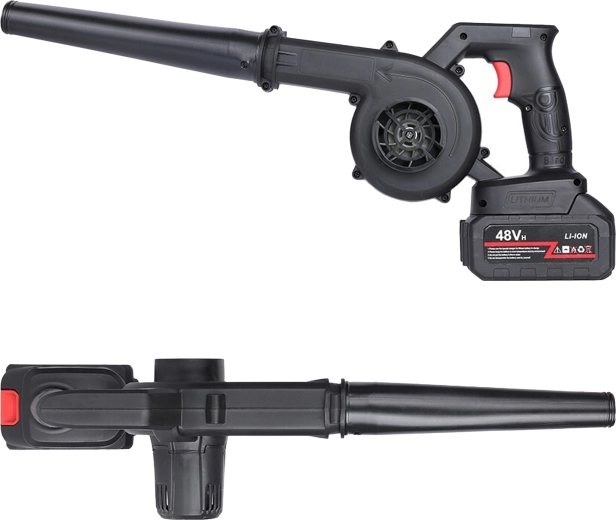 Kraftig batteridrevet håndblower og løvsuger 2-i-1, 48V Li‑ion
