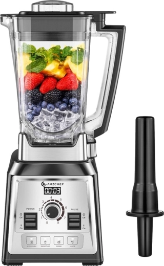 AMZCHEF bordblender med kande 2000 W, 2 l