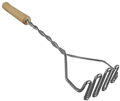 Kartoffelmoser i rustfrit stål med træhåndtag fra Tarmex