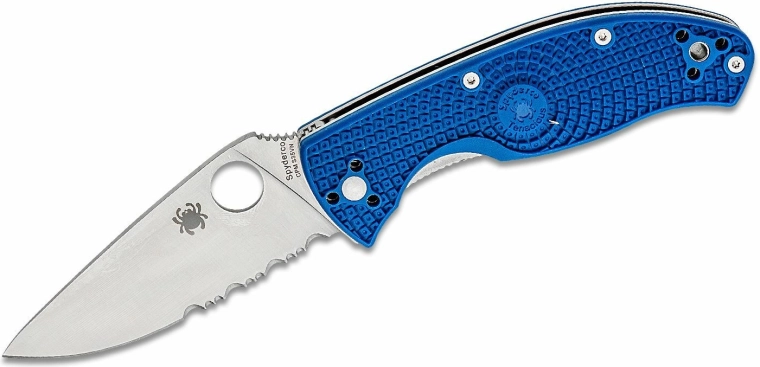 Spyderco Tenacious Lightweight Blue foldekniv 8,6 cm, satin, blå, FRN